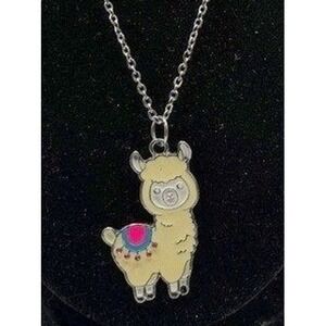 New Llama Charm Necklace Silver‎ Tone Enamel Pendant 20"